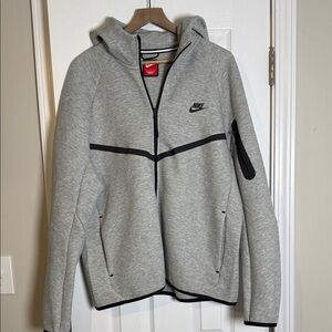 Men’s Nike Tech Jacket. Heather grey with black detail.